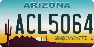 AZ license plate ACL5064