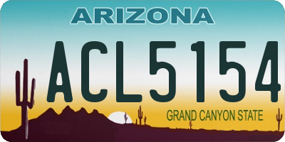 AZ license plate ACL5154