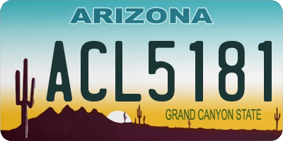 AZ license plate ACL5181