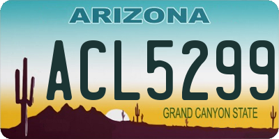 AZ license plate ACL5299