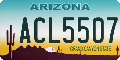 AZ license plate ACL5507