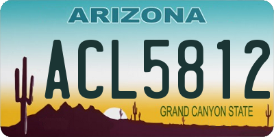 AZ license plate ACL5812