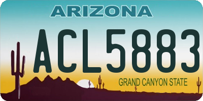 AZ license plate ACL5883