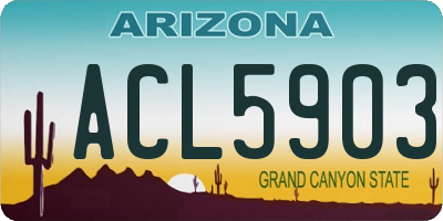 AZ license plate ACL5903