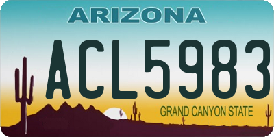 AZ license plate ACL5983