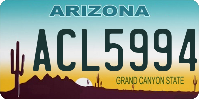 AZ license plate ACL5994