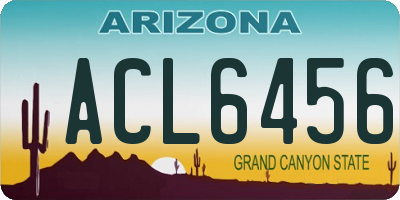 AZ license plate ACL6456