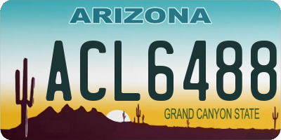 AZ license plate ACL6488