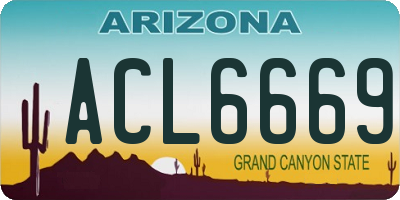 AZ license plate ACL6669