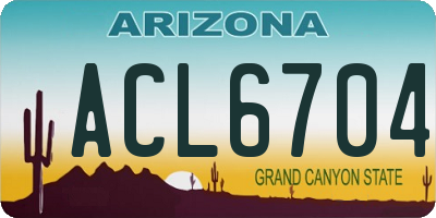 AZ license plate ACL6704