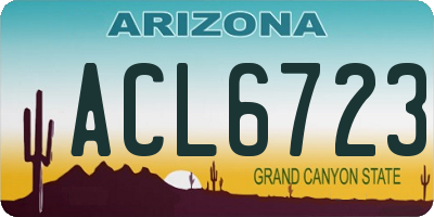 AZ license plate ACL6723