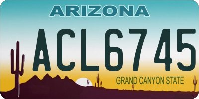 AZ license plate ACL6745