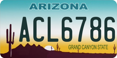 AZ license plate ACL6786