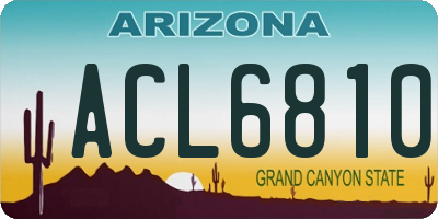 AZ license plate ACL6810