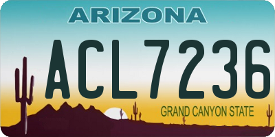 AZ license plate ACL7236
