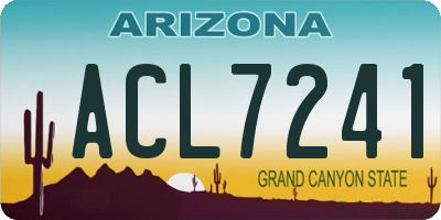 AZ license plate ACL7241