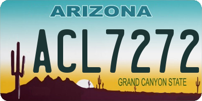 AZ license plate ACL7272