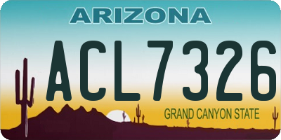 AZ license plate ACL7326