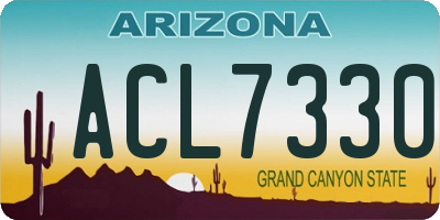 AZ license plate ACL7330