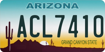 AZ license plate ACL7410