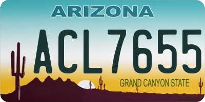 AZ license plate ACL7655