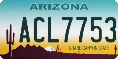 AZ license plate ACL7753