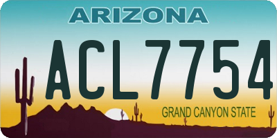 AZ license plate ACL7754