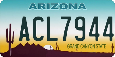 AZ license plate ACL7944