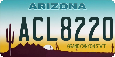 AZ license plate ACL8220
