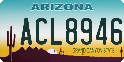 AZ license plate ACL8946