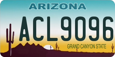 AZ license plate ACL9096