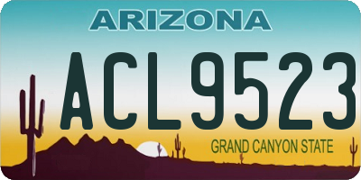 AZ license plate ACL9523