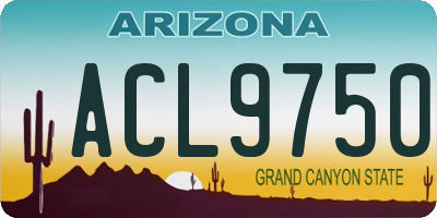 AZ license plate ACL9750