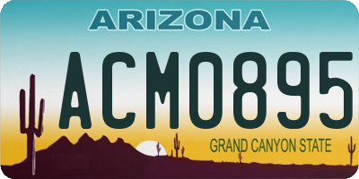 AZ license plate ACM0895
