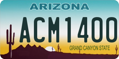 AZ license plate ACM1400
