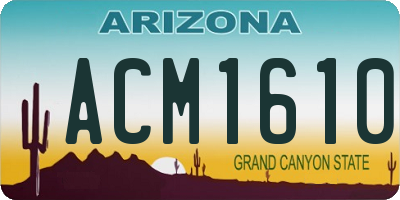AZ license plate ACM1610