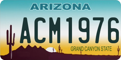 AZ license plate ACM1976