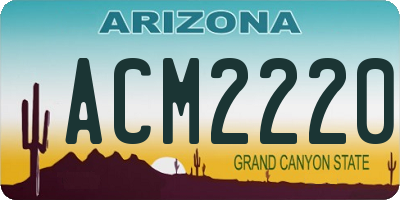AZ license plate ACM2220