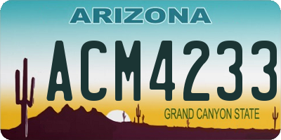 AZ license plate ACM4233
