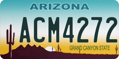 AZ license plate ACM4272