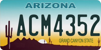AZ license plate ACM4352