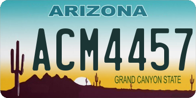 AZ license plate ACM4457