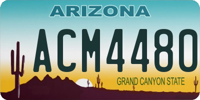 AZ license plate ACM4480