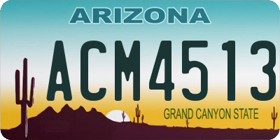 AZ license plate ACM4513