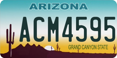 AZ license plate ACM4595