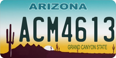 AZ license plate ACM4613
