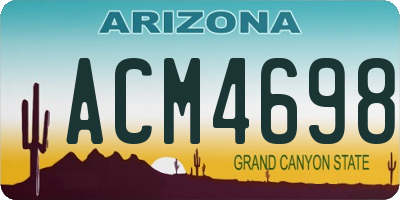 AZ license plate ACM4698