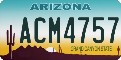 AZ license plate ACM4757