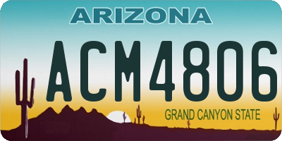 AZ license plate ACM4806