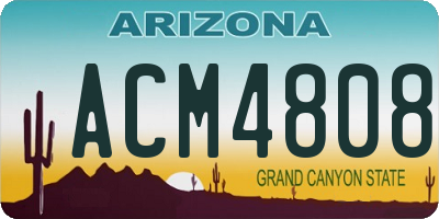 AZ license plate ACM4808